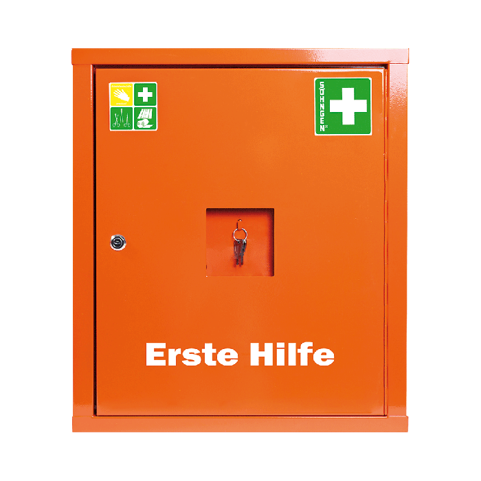 Armadietto di pronto soccorso EUROSAFE, norma industriale Plus, arancione