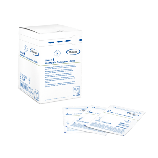 Guanti sterili monouso in copolimero MaiMed