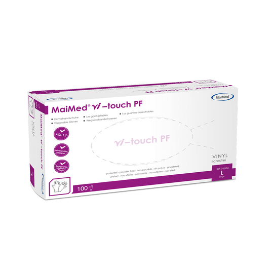 Guanti monouso in vinile MaiMed vi-touch, senza polvere, 100 pezzi/scatola