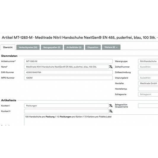 Screenshot einer Webseitenauflistung für „Altruan UnitTable Sync: Weclapp Verpackungseinheiten und Stücklistengenerator“ auf Amazon, einschließlich Produktdetails wie Typ, Größe, Marktplatz.