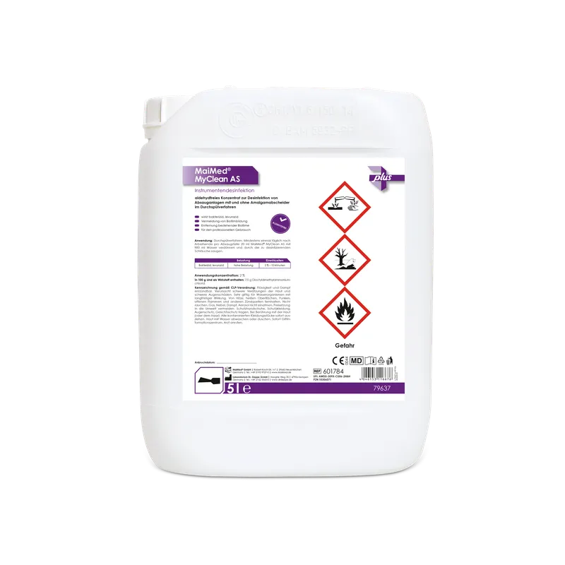 MaiMed MyClean AS, sistema di disinfezione e pulizia del sistema di aspirazione 5 l/tanica, 1 pezzo | Tanica (5 l)