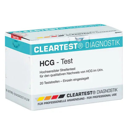 Confezione di test di gravidanza Cleartest HCG: 20 pezzi, merce IMPORT | Confezione (20 test)