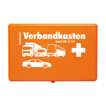 Kit di pronto soccorso per auto, vuoto, in plastica, arancione