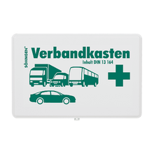 Kit di pronto soccorso per auto, vuoto, in plastica bianca