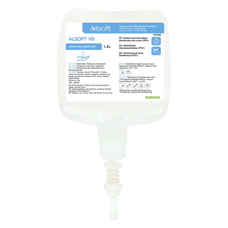 Saraya Alsoft VB disinfettante per le mani