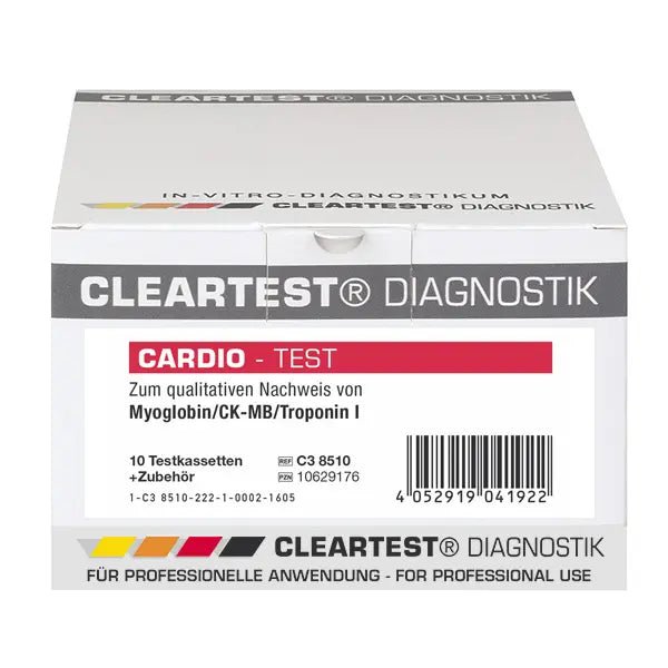Cleartest Cardio Myglobin/CK-MB/Trop I Confezione: 10 test | Pacchetto (10 test)