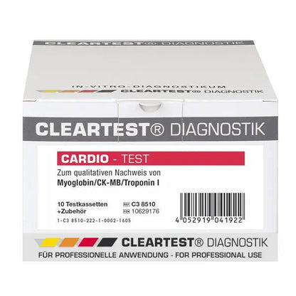 Cleartest Cardio Myglobin/CK-MB/Trop I Confezione: 10 test | Pacchetto (10 test)