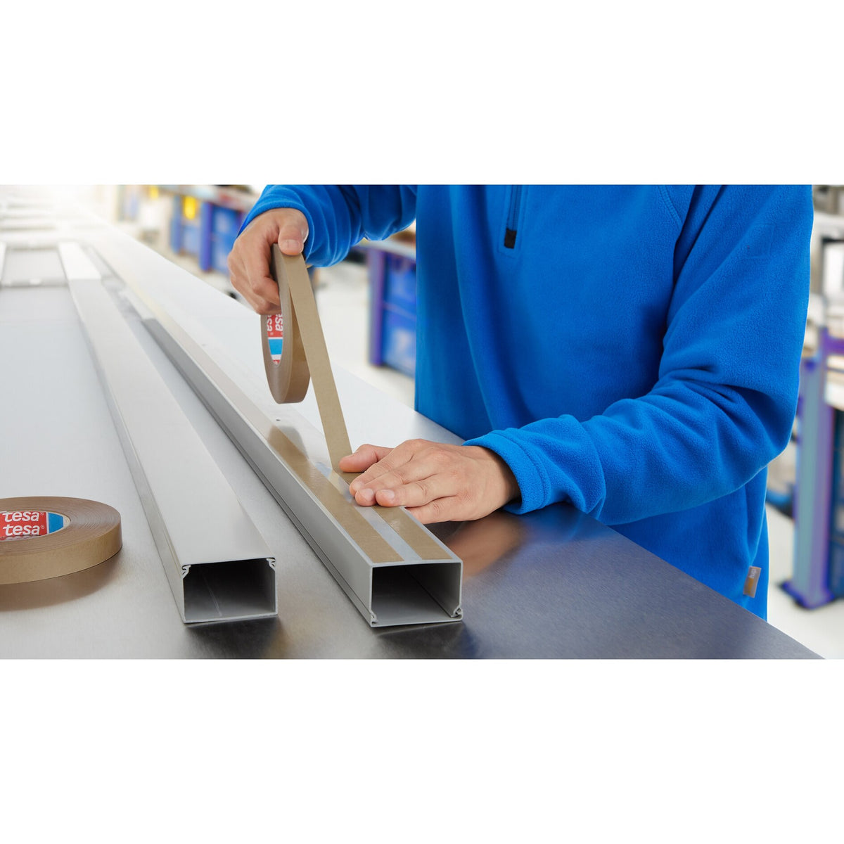 tesafix 4962 Vliesband, 50 m x 50 mm, weiß-transluzent – Anwendung