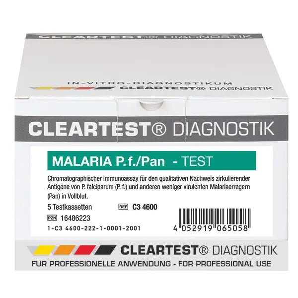 Confezione Cleartest Malaria P.f./Pan: 5 cassette test | Pacchetto (5 prove)