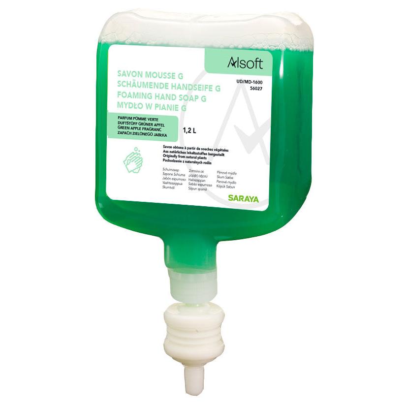Sapone in schiuma Saraya Alsoft G mela verde