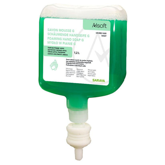 Sapone in schiuma Saraya Alsoft G mela verde