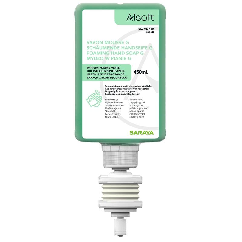 Sapone in schiuma Saraya Alsoft G mela verde