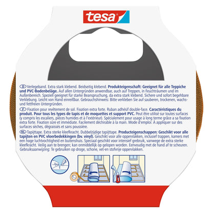 tesa 5681 Verlegeband, extra stark klebend, 5 m x 50 mm, weiß