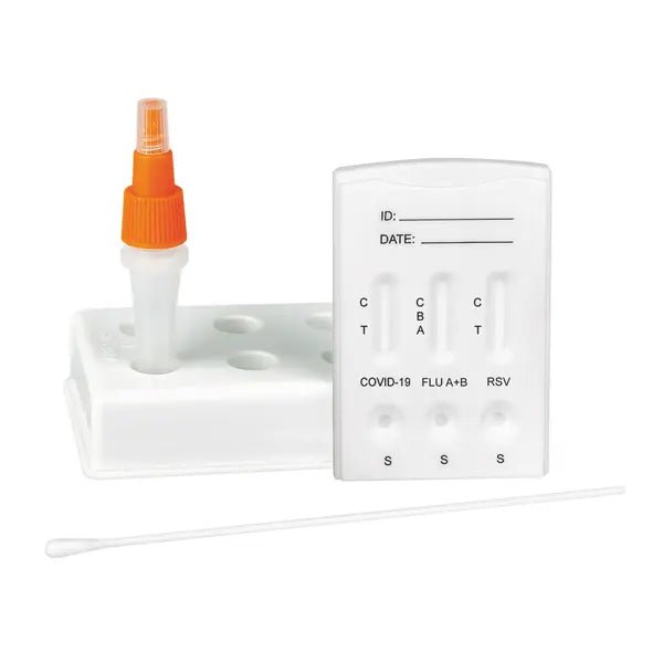 Cleartest SARS-CoV-2/Influenza A+B/RSV Pack: 10 test, con accessori da tampone nasofaringeo | Pacchetto (10 test)