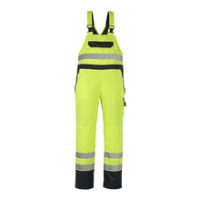 Salopette MASCOT® Wels, giallo alta visibilità/blu navy
