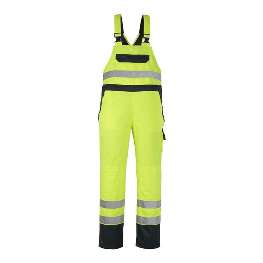 Salopette MASCOT® Wels, giallo alta visibilità/blu navy