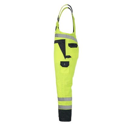 Salopette MASCOT® Wels, giallo alta visibilità/blu navy