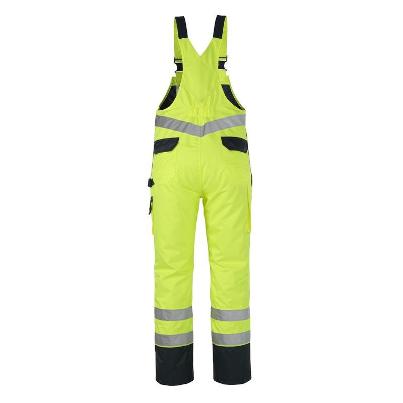 Salopette MASCOT® Wels, giallo alta visibilità/blu navy