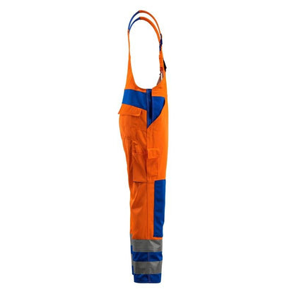 Salopette MASCOT® Barras, arancione alta visibilità/blu grano