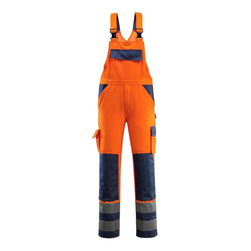 Salopette MASCOT® Barras, arancione ad alta visibilità/blu navy