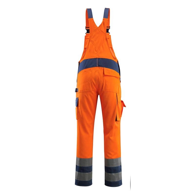 Salopette MASCOT® Barras, arancione ad alta visibilità/blu navy