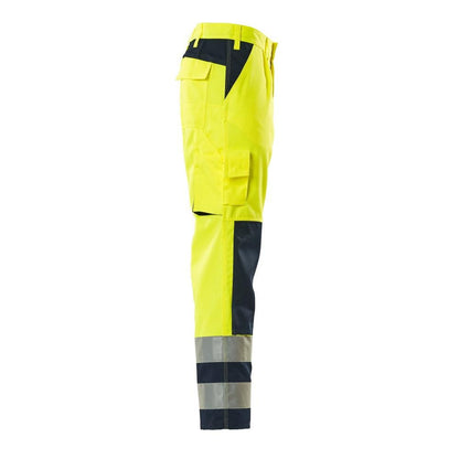 Pantaloni MASCOT® Olinda, giallo alta visibilità/blu navy