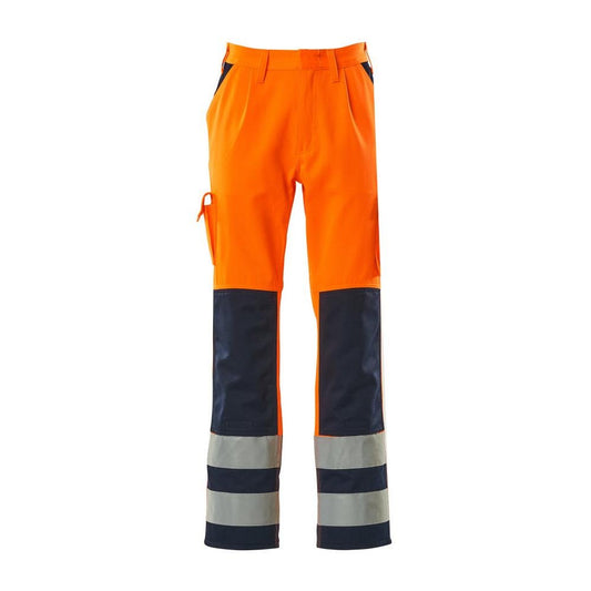 Pantaloni MASCOT® Olinda, arancione/blu scuro ad alta visibilità