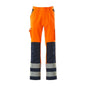 Pantaloni MASCOT® Olinda, arancione/blu scuro ad alta visibilità