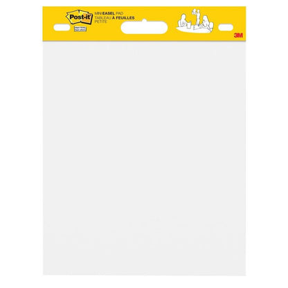 Il Post-it® Super Sticky Mini Meeting Chart autoadesivo 577SS di 3M Deutschland GmbH ha fogli bianchi (38 cm x 45,7 cm, 20 fogli/Blocco), una testata gialla ed è certificato PEFC. Con i loghi Post-it e 3M.