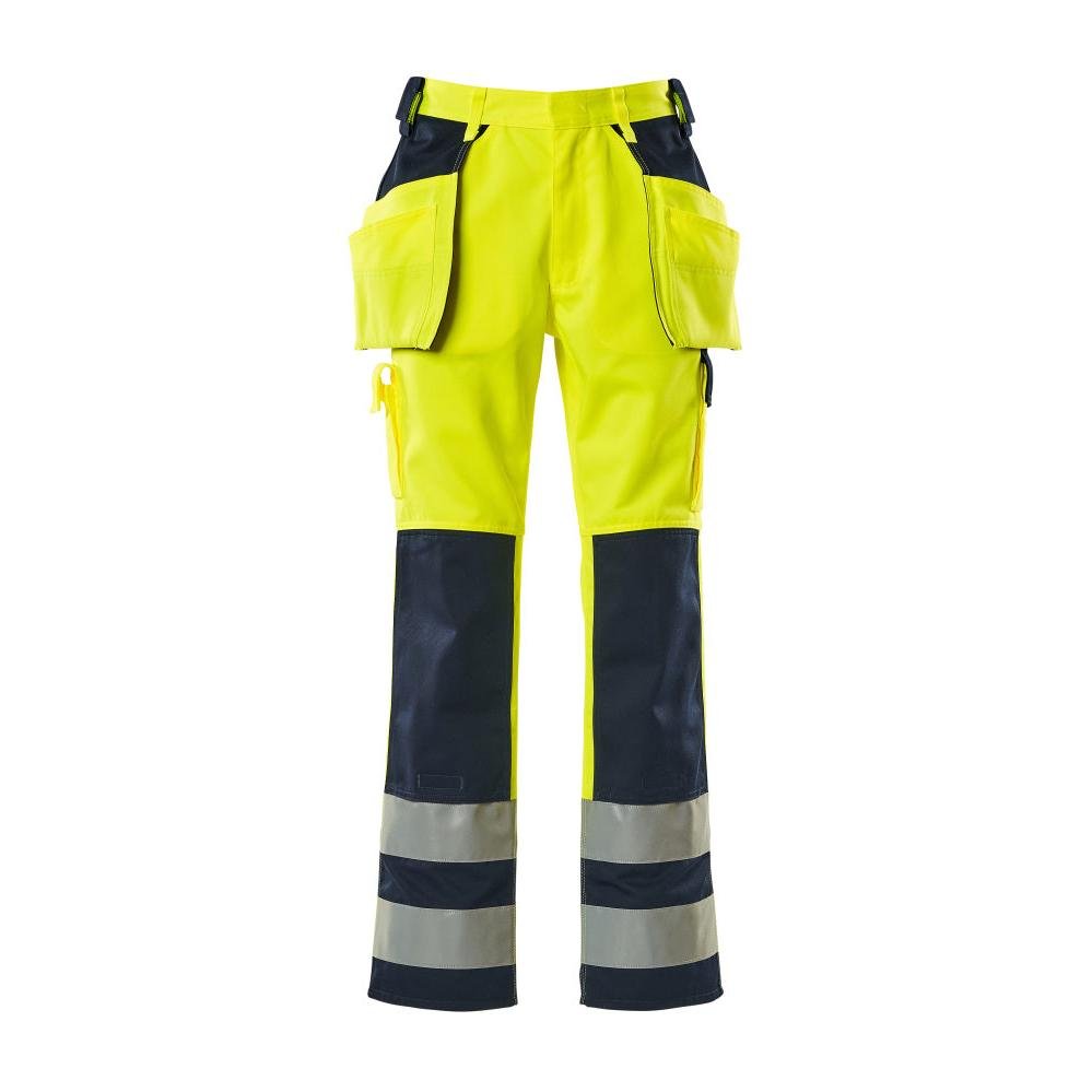 Pantaloni artigianali MASCOT® Almas, giallo alta visibilità/blu navy