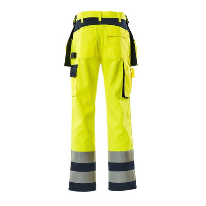 Pantaloni artigianali MASCOT® Almas, giallo alta visibilità/blu navy