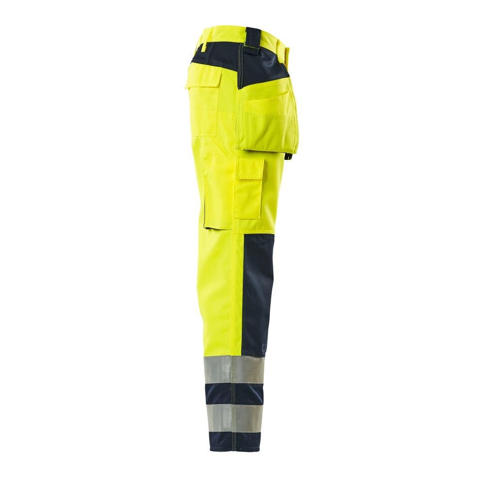 Pantaloni artigianali MASCOT® Almas, giallo alta visibilità/blu navy