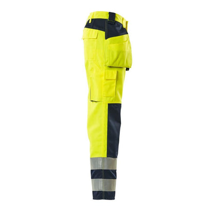 Pantaloni artigianali MASCOT® Almas, giallo alta visibilità/blu navy