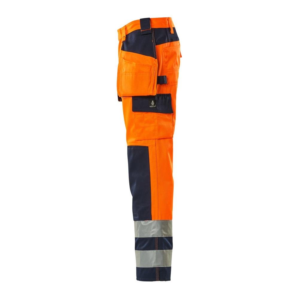 Pantaloni artigianali MASCOT® Almas, arancione/blu ad alta visibilità