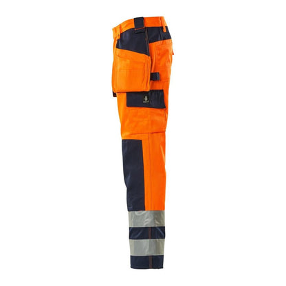 Pantaloni artigianali MASCOT® Almas, arancione/blu ad alta visibilità