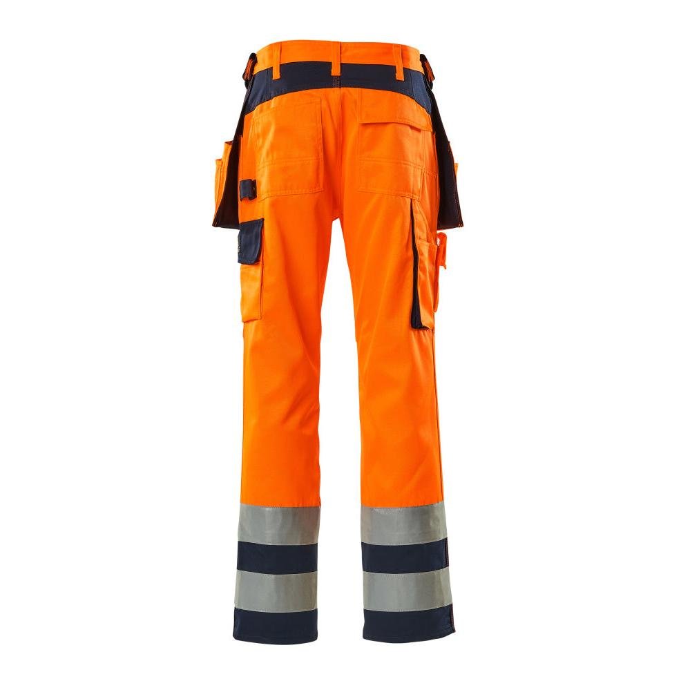Pantaloni artigianali MASCOT® Almas, arancione/blu ad alta visibilità