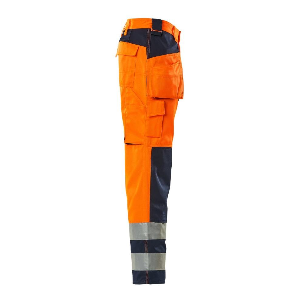 Pantaloni artigianali MASCOT® Almas, arancione/blu ad alta visibilità