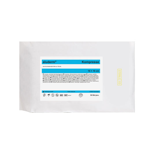 Compresse aluderm® 50 pezzi in busta sterile 10 x 10 cm