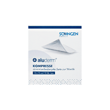 Compressa aluderm® 10x10 cm, confezione da 10 pezzi
