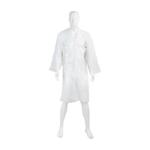 Camice monouso con maniche in PE, bianco, larghezza 80 cm