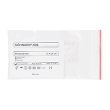 Cerotti SÖHNGEN®-Silk, strisce da 12 x 2,5 cm, confezione da 5 pezzi