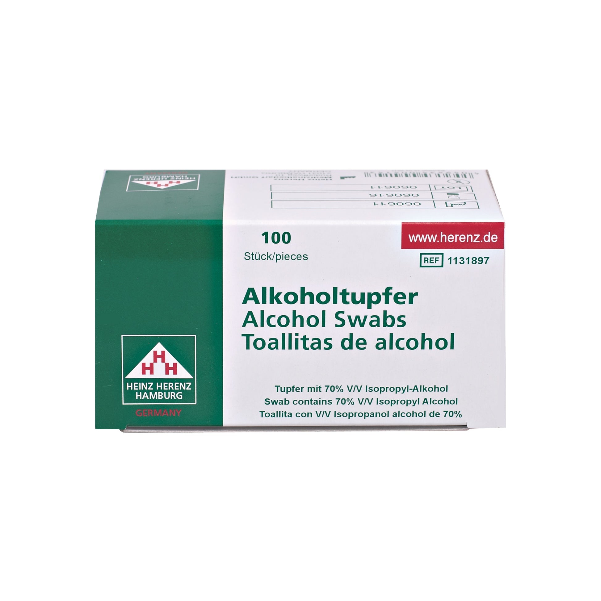 Alcohol-Swabs Karton mit 100 Stück