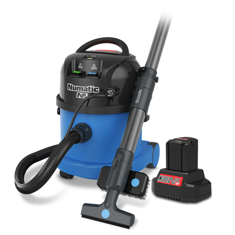 Dispositivo di estrazione a spruzzo Numatic a batteria CTB370NX/1 X-Tract, blu, set di accessori CTX170 | Confezione (1 pezzo)