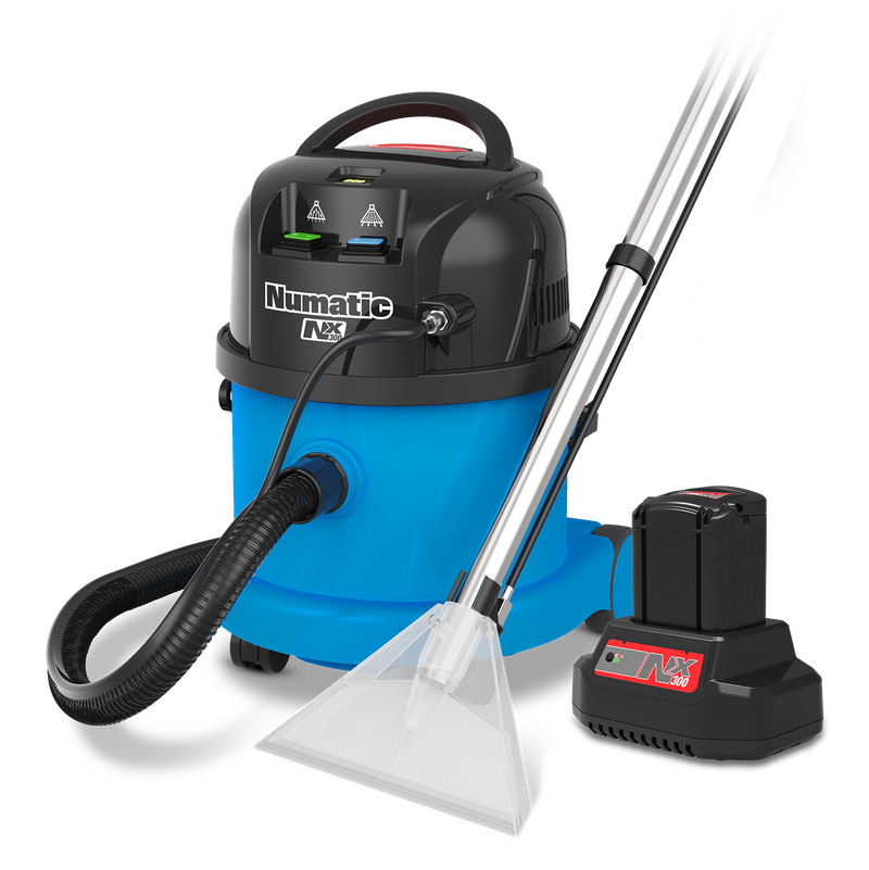 Dispositivo di estrazione a spruzzo Numatic a batteria CTB370NX/1 Tappeto, blu, set di accessori A40B(B) | Confezione (1 pezzo)