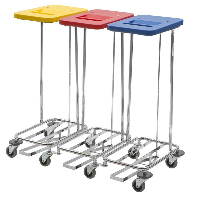 VERMOP Meditrans cesto portabiancheria triplo, con coperchio e pedale 1 pezzo