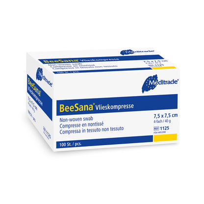 Compressa in pile BeeSana®, non sterile, 4 volte, 40 g, 7,5 x 7,5 cm | Confezione (100 pezzi)