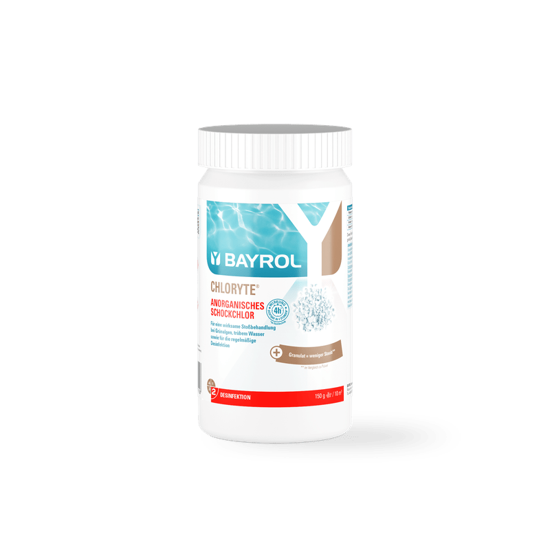 BAYROL Chloryte® Granuli di cloro inorganico con un contenuto di cloro attivo del 70%.