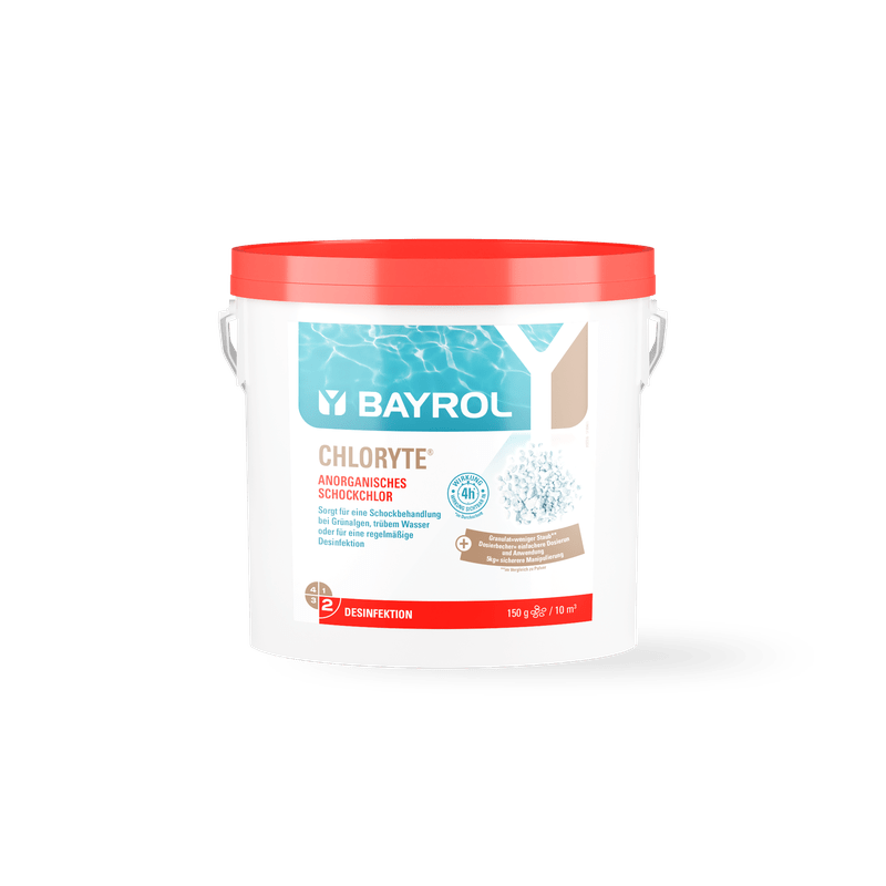 BAYROL Chloryte® Granuli di cloro inorganico con un contenuto di cloro attivo del 70%.