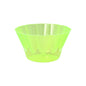 Le ciotole per gelato e dessert Starpak 66 sono ciotole di plastica traslucide verde chiaro (300 ml, Ø 11 cm, 6,5 cm), ideali per dessert e gelato; qui raffigurate su uno sfondo bianco semplice. (66 pezzi).