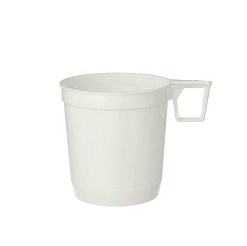 Le tazze da caffè Starpak 40 (0,25 l, Ø 8 cm, 8,5 cm, bianco) in materiale PS di alta qualità con manico piatto sono perfette per il consumo quotidiano di caffè e vengono fornite in pellicola termoretraibile (40 pezzi).